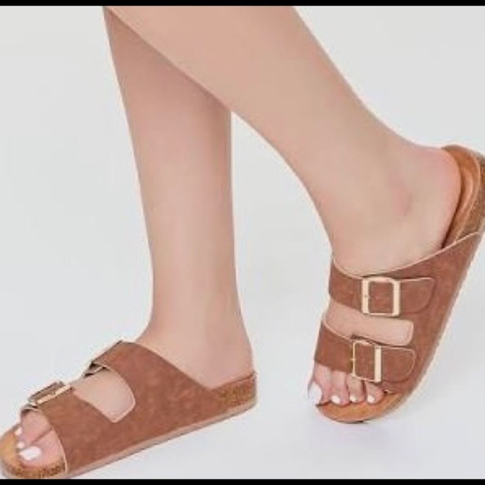✨FREE✨ Forever 21 brown buckle sandals 9 free with any purchase from my closet